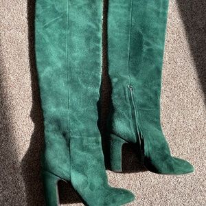 The Seller Green Suede Knee Boots 38.5